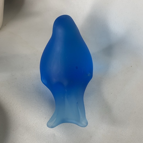 Vintage glass Interpur Accents frosted satin Bluebird (Blue Bird) figure - Picture 4 of 5